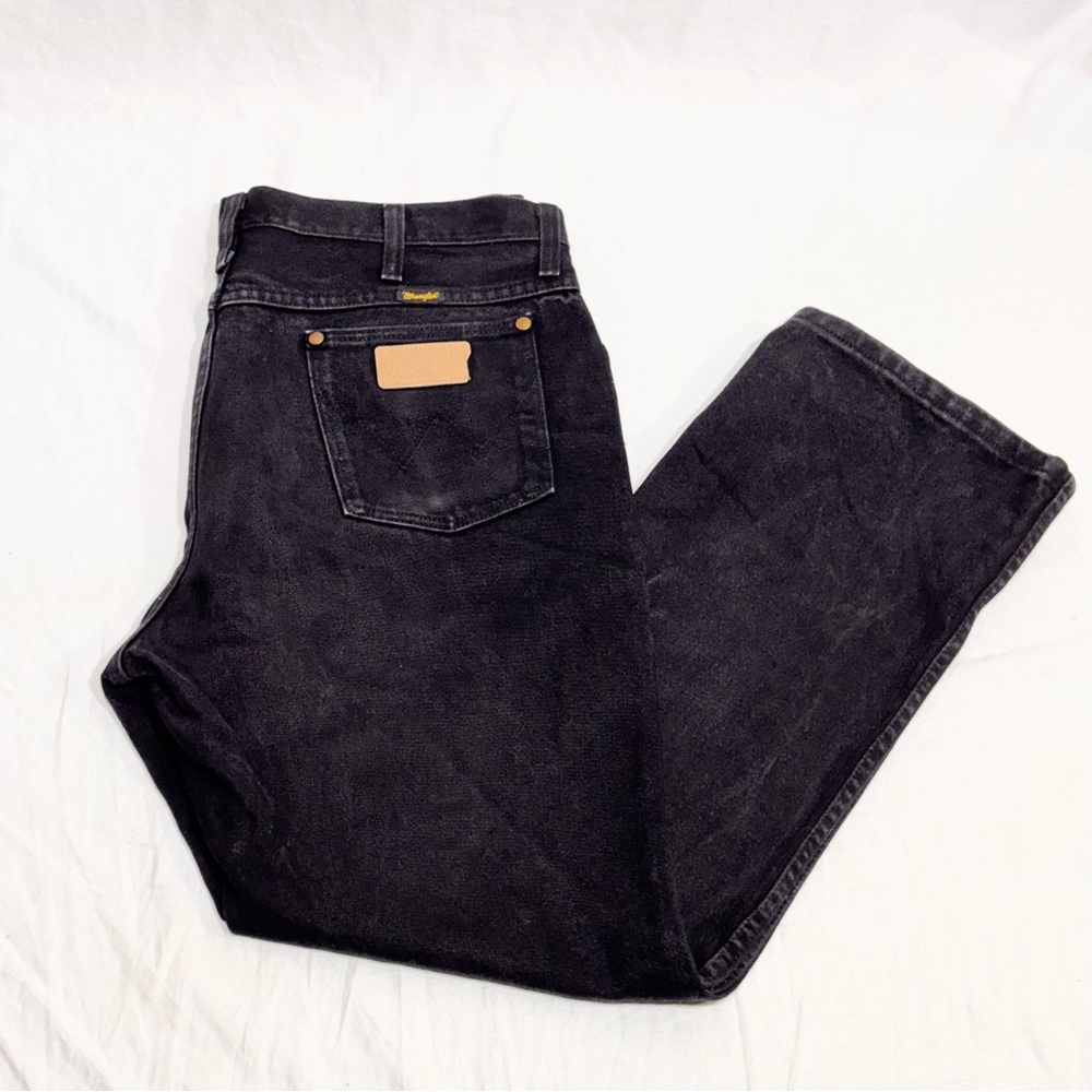 Vtg Wrangler Jeans Mens 36x30 Black Cowboy Cut 936WBK Vintage Denim Rodeo